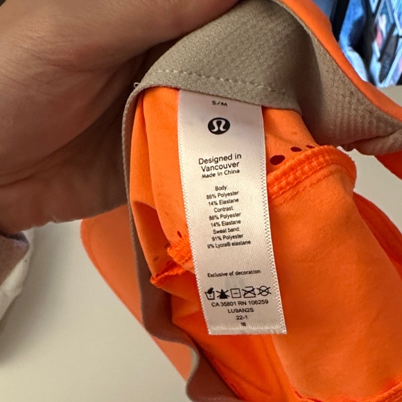 Lululemon Bright Orange Fast & Free Running Hat - Picture 3 of 4